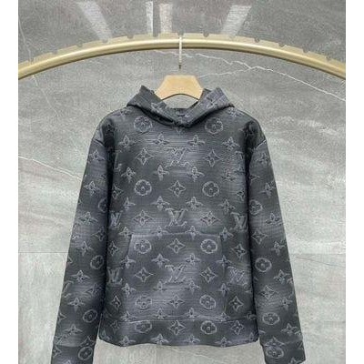 Men's Brushed Monogram Graphic Hoodie Pullover     ull-Print Logopicture1