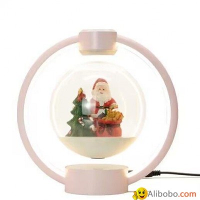 pink magnetic levitation floating christmas decoration light lamp for giftpicture1