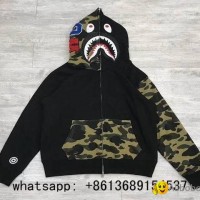 BAPE Sweats bape Hoodies for Men bape Shark Full Zip Double Hoodie balmain hoody