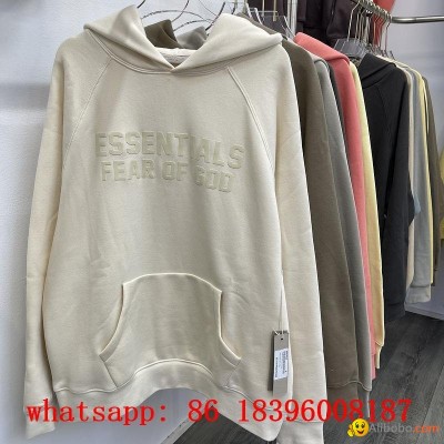 wholesale best quality Fear of God FOG Essentials SS23 Flocking Letters Hoodiespicture1