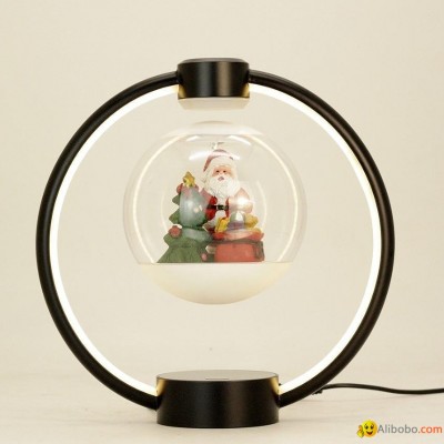 Magnetic levitation rotating floating lamp light Christmas presentpicture1