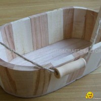 wooden bucket