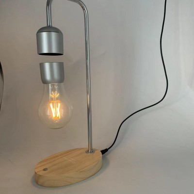 wooden base magnetic floating levitation led bulb lamp lightingpicture1