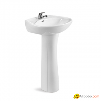 Bathroom ceramic sanitary ware wash sink 2pcs pedestal basin