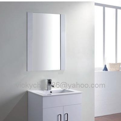 white mdf  bathroom vanity with matched mirrorpicture1