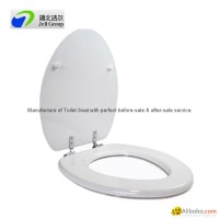 European duroplast toilet seat with stainless steel soft close hinges