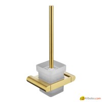 Custom Wall Gold Coloured Toilet Brush Holder