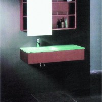 Glass wash basin set