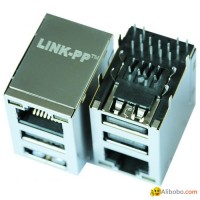 1840002-3 10/100 Base-t Single Port With Dual USB Ethernet RJ45 Connector