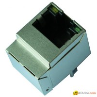 1-1840419-4 10/100 Base-t Single Port Vertical RJ45 Connector With Magnetics