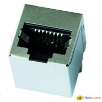 RV1-1000AD1F Vertical RJ45 Connector with 10/100 Base-T Integrated Magnetics