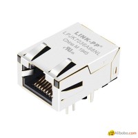 L829-1J1T-43 Gigabit 1*1 Port Low Profile RJ-45 Connector With Magnetics