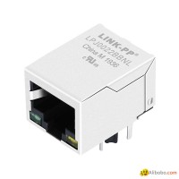 LF1S022-43 Single 10/100 Base-T RJ45 Modular Jack With Integrated Magnetics