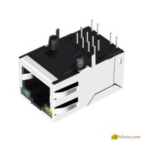 CTJ-8-08-47F1203BGY-BK-P1-FS 10/100 Base-T One Port RJ45 Magnetic Jack