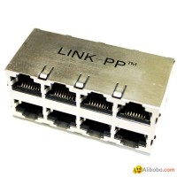 1-1734715-2 2X4 RJ45 Connector Modular Jack 8P8C R/A Shieled