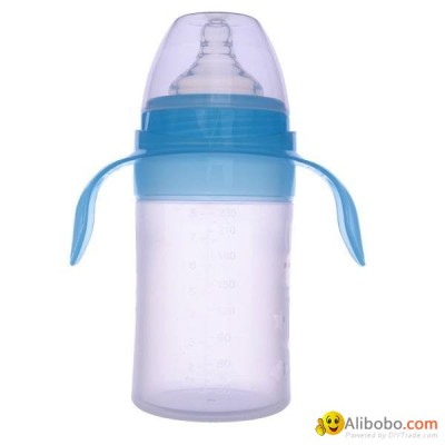 230ml liquid silicone feeding bottle with handlepicture1