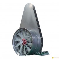 Fan assembly for orchard atomizer