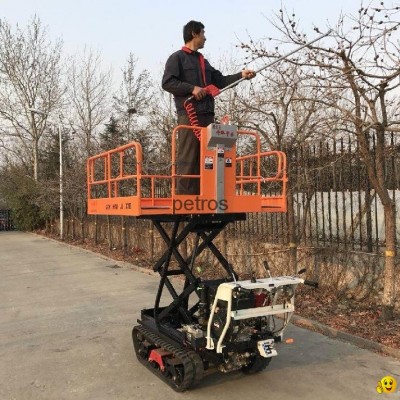 Crawler dumper with lift container Hydraulic Scissor lifter Picking platformpicture1