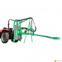 Pecan tree harvesting shaker with tractor mounted