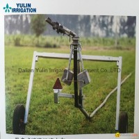 Hose reel irrigation system for farm irrigating