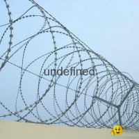 Heavy Galvanized Razor Wire Concertina Security Fence Top