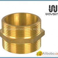 Brass Hex Nipple Double Male