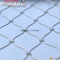 2.0mm 40mm x 70 mm Stainless Steel Ferruled Rope Mesh