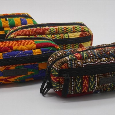 Designed ankara printed cotton stylish pencil pouch bagpicture1