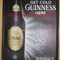 GUINESS BEER 3D EMBOSSED WALL PVC CHART/POSTER