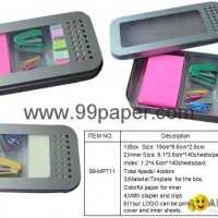 memo pad with timplate box