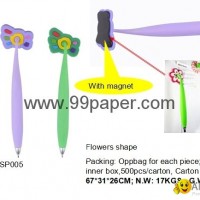 Flowers shape ball pen with magnet