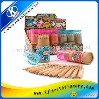 wood color pencil set for office & school supplies