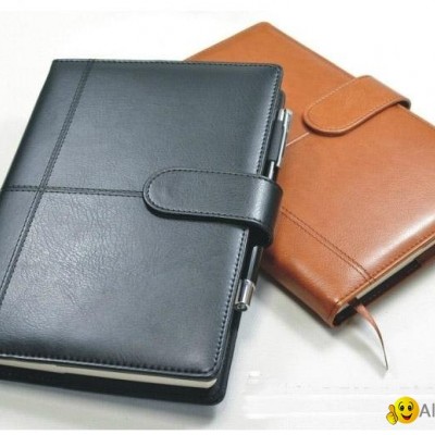 Custom Logo Cross Curve Notebook with Bucklepicture1