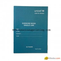 UNICEF student exercise book staple binding A4 single line square blanc