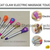 3 in 1 cat claw electric massage touch stylus pen