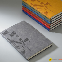 Minimalist attic patterned soft leather book