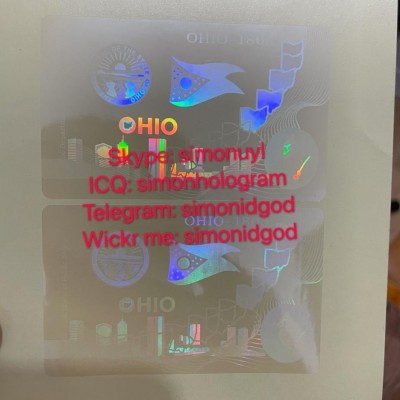 Ohio OH ID hologram sticker stick driver license hologrampicture1