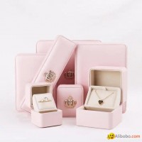 Leather Ring Pendant Packaging Custom Logo Jewelry Set Gift Box Luxury