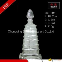 Pyramid Style Cystal Clear Glass Material for Vodka With High Quality Chongqing