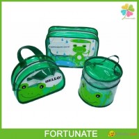 CYLINDRICAL PVC COSMETIC BAG PVC ZIPPER BAG  WITH HANDLE