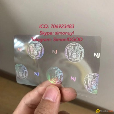 NJ New Jersey state Columbia state ID hologram overlay from  Chinapicture1