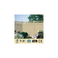 Garden edging mordern pvc privacy fence in TAN color