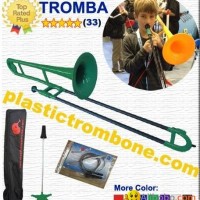 New!!! Plastic Trombone - Green