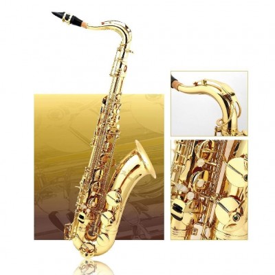 Tenor sax,like Selmer 802,gold plated body & keys.picture1