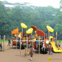 Plastic slide playground