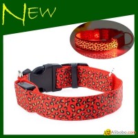 2014 NEW Leopard Flashing Led Dog Collar