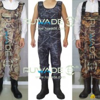 Men camo neoprene chest fishing wader