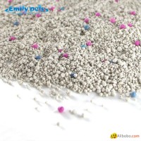 1-3.5mm dust free strong clumping bentonite cat litter colorful ball shape premi