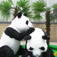 life size realistic animatronic panda model for park