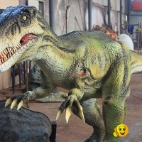 medium size animatronic dinosaur with movement simulation for indoor display